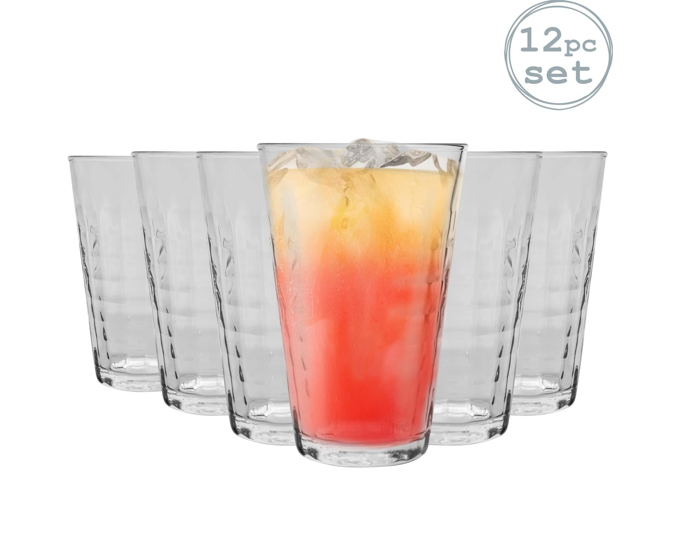 Duralex Prisme Highball Glasses - 330ml - Pack of 12