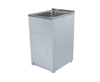 455*560*870mm 35L Stainless Steel Laundry Tub with Metal Cabinet Hinge on Right Side