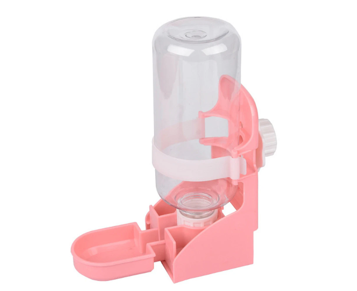 pink--pet automatic water dispenser water bowl inside and outside silent kettle 500ml water bottle