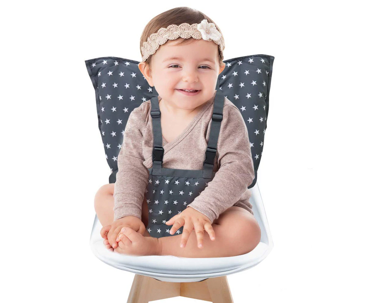 Baby Portable Adjustable Dining Chair Strap Is An Essential Safety Belt For Baby Travel, Feeding, And Camping,Gray