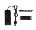 7.1 Channel USB2.0 Hub External Sound Card Audio Adapter Headphone Mic Converter - Black