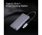 10 in 1 Type-C to VGA USB3.0 PD Fast Charging Card Reader Hub Dock Adapter
