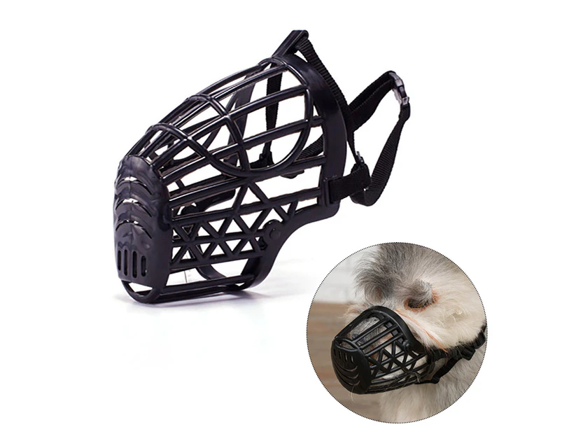 Dog Muzzle, Basket Cage Muzzle for Small, Medium, Large Dogs to Stop Barking, Biting and Chewing, Black 5