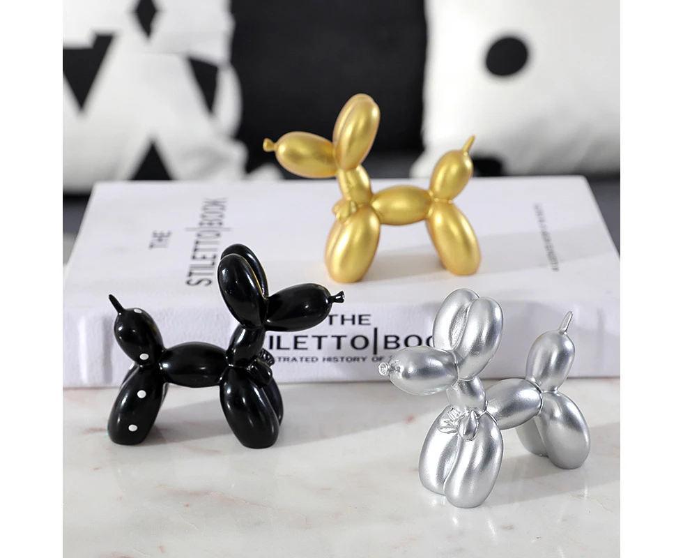 Modern-Balloon Dog, Mini Animal Figurine North European Style Balloon Dog Table Decor Art Sculpture for Family Ornament Home Decoration-gold