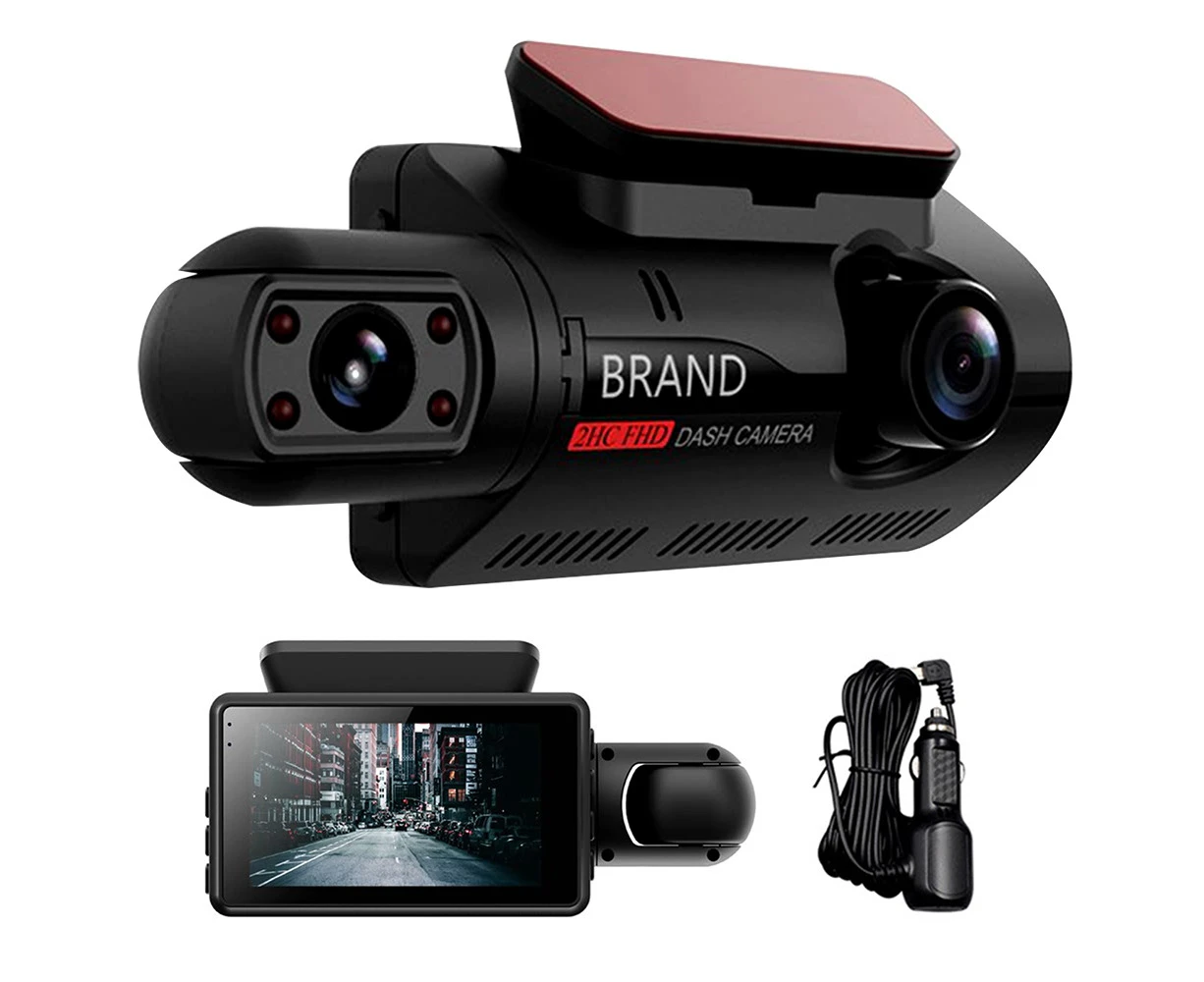 HD1080P Car Dash DVR Camera Night Vision Video Recorder Front and Inside Dual Cam