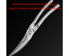 Kitchen Scissors Stainless Steel Knives Durable for Sharp Shear Cut Chicken Poultry Fish Meat Vegetables