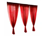 Simple Style Polyester Window Voile Tulle Curtain Sheer Panels Bedroom Living Room Decorred 1X2.7M