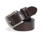 Belt men, leather belt men, men belt dark brown, can be shortened