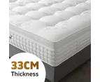 Royal Sleep QUEEN Mattress Medium Bed Euro Top 7 Zone Spring Gel Memory Foam