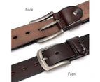 Belt men, leather belt men, men belt dark brown, can be shortened