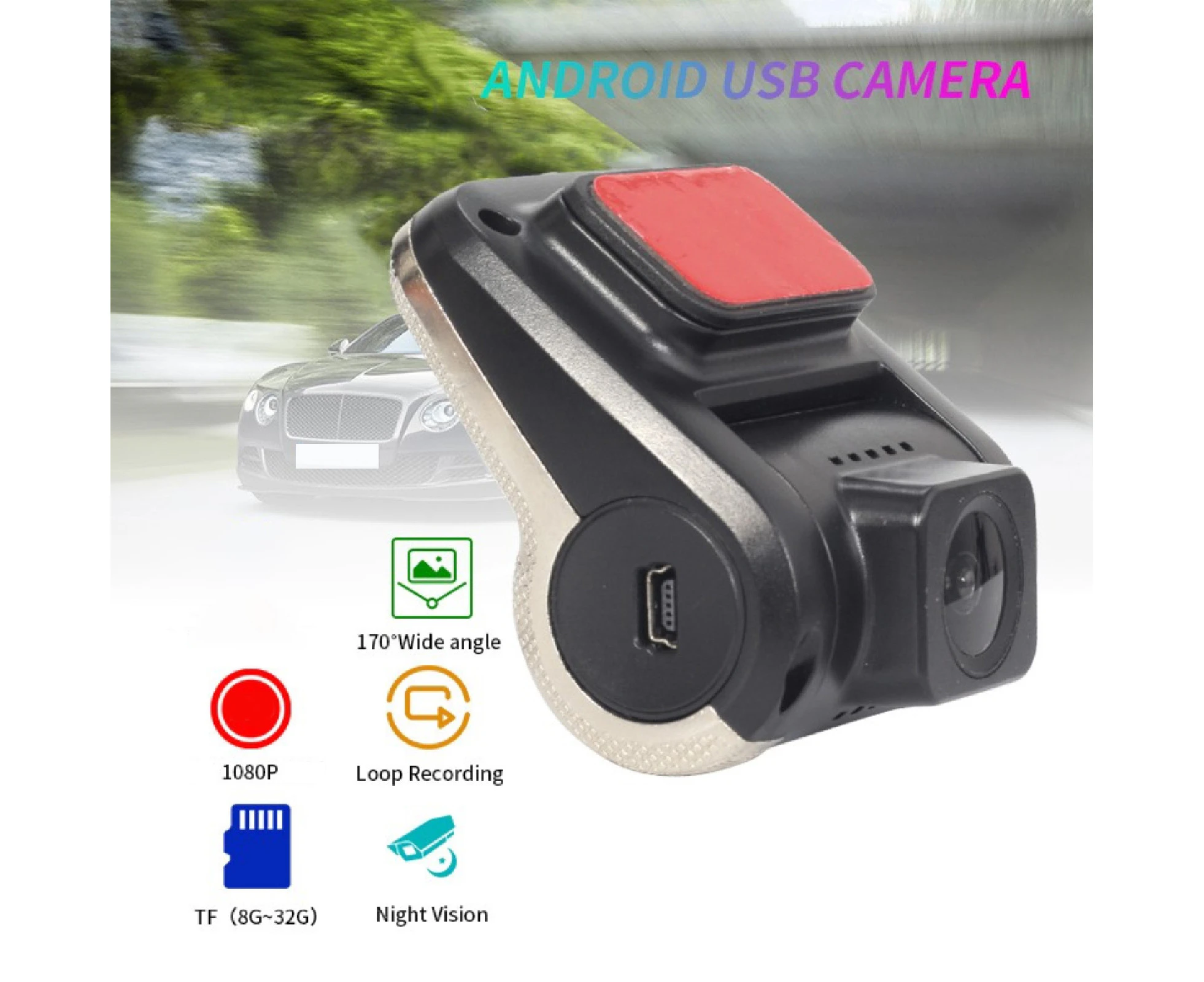 F2 Dash Cam Wide Angle Full HD-compatible 1080P Practical APP Connection Car Driving Recorder for Automobiles