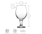 LAV 6 Piece Angelina Classic Tulip Beer Glass Set -- Clear - 570ml