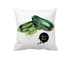 Zucchini Vegetable Tasty Healthy Watercolor Throw Pillow Sleeping Sofa Cushion Cover