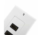 Bluebird DOONJIEY Dual Port Full High Clarity 1080P HDMI-compatible Wall Plate Faceplate Socket Connector-