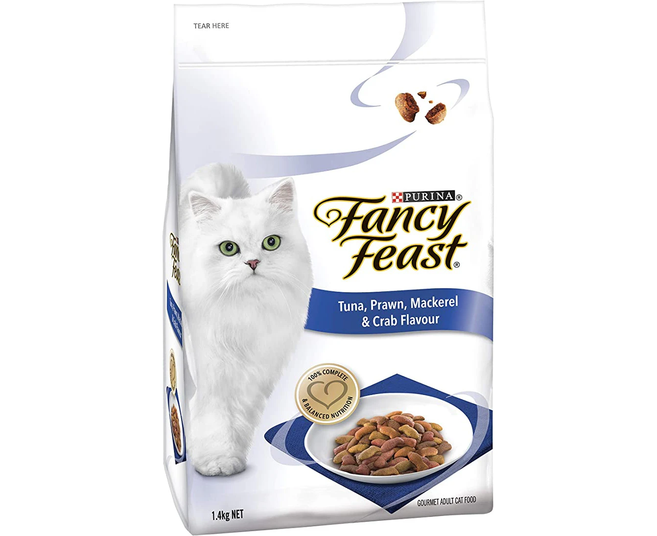 Fancy Feast - Tuna, Prawn, Mackerel & Crab Cat Food, Adult, 1.4 Kg