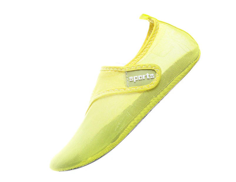 Water Shoes Wading Shoes Men's Shoes Outdoor Transparent Mesh Women's Yoga Shoes Yellow US 5.5-12