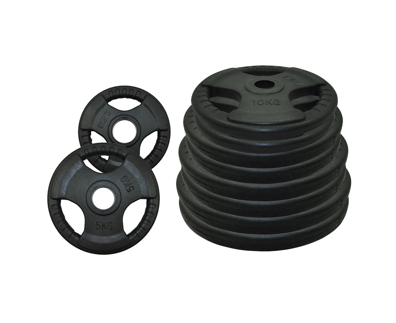 Olympic Rubber Coated Cast Iron Weight Plate -1.25kg - 25kg Set Commercial Grade