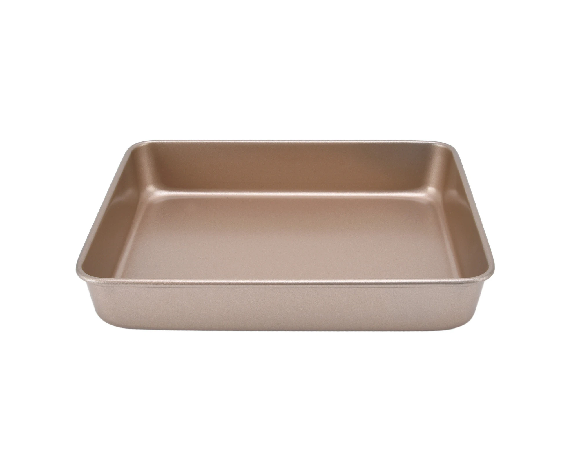 Baking Pan Nonstick Food Grade Carbon Steel Bakeware Heating Evenly 0.8Mm Thick Baking Tray Baking Sheet For Household A 6 Golden 11In Deep Plate