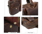 Mens Bag Leather Briefcases Messenger Bags for Men Best Office School College briefcase Satchel Bag-black