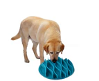 blue19cm--Cat Slow Feeder Bowl Interactive Stop Bloat Pet Dogs Bowl Prevent Choking Healthy Non-Toxic