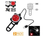 Waterproof Bicycle Bike Front Rear Tail Light Lamp USB Rechargeable Headlight