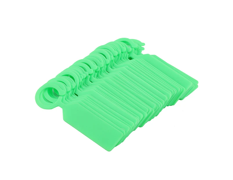 100 Pcs Plastic Hanging Labels For Plant Tree Nursery Tags Garden Decor Green