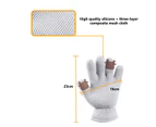 QBLEEV Pet Deshedding Brush Grooming Glove Right Hand-Gray