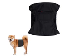 Washable Dog Diaper Water-resistant Puppy Nappy Belly Wrap for Male Dogs-Black