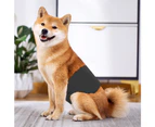Washable Dog Diaper Water-resistant Puppy Nappy Belly Wrap for Male Dogs-Black