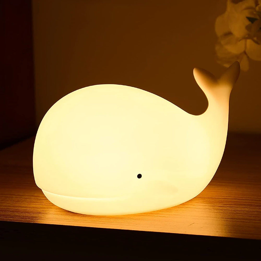 Hansona Cute Whale Night Light for Kids with 7 LED Colours Changing