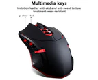 Wireless Gaming Mouse Breathing Backlit, 2 Programmable Side Buttons, 2000 DPI, Ergonomic Grips 7-Button Design