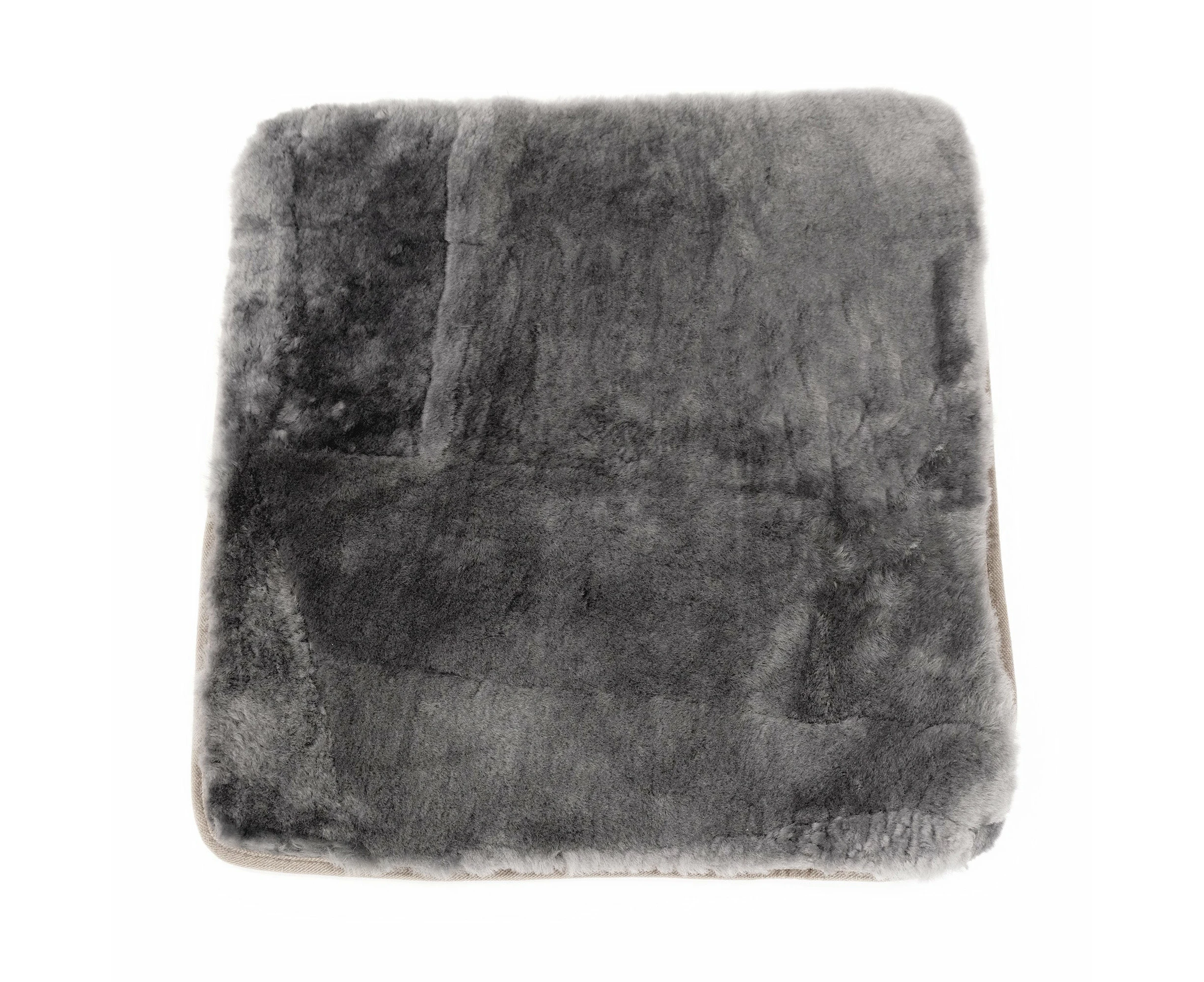 Yellow Earth Australia - Flint Grey Square Sheepskin Mats - Australian Merino Sheepskin Seat Mats (47 x 47cm)