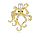 6pcs Octopus Napkin Ring with Pearl Set Napkin Buckle for Wedding Banquet Home