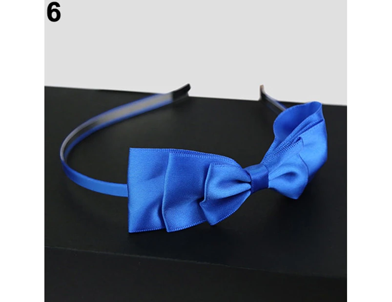 puluofuh Fashion Women Girl Big Bowknot Hair Hoop Headband Clip Accessory Xmas Gift-Royalblue