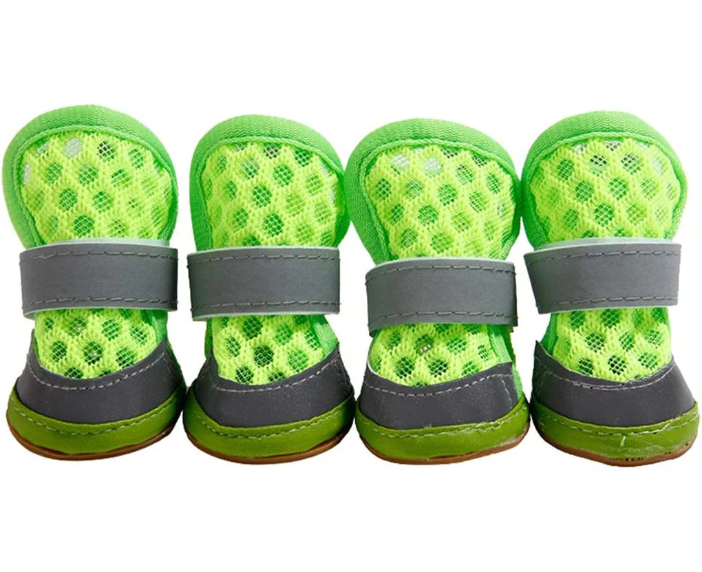 Sports Shoes Durable Dog Boots, Breathable Mesh Booties Reflective Paw Protector Soft Sole Boots Shoes For Small Dogs