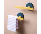 Towel Bar Multifunctional Space-saving Punch-free Nordic Style Wall-Mounted Towel Hanger for Bathroom - Blue