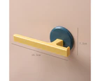 Towel Bar Multifunctional Space-saving Punch-free Nordic Style Wall-Mounted Towel Hanger for Bathroom - Blue