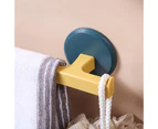 Towel Bar Multifunctional Space-saving Punch-free Nordic Style Wall-Mounted Towel Hanger for Bathroom - Blue