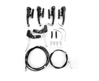 Bicycle V-Brake Brake Set Hr & Vr Complete Set Incl. Brake Lever & Cable For Bmx