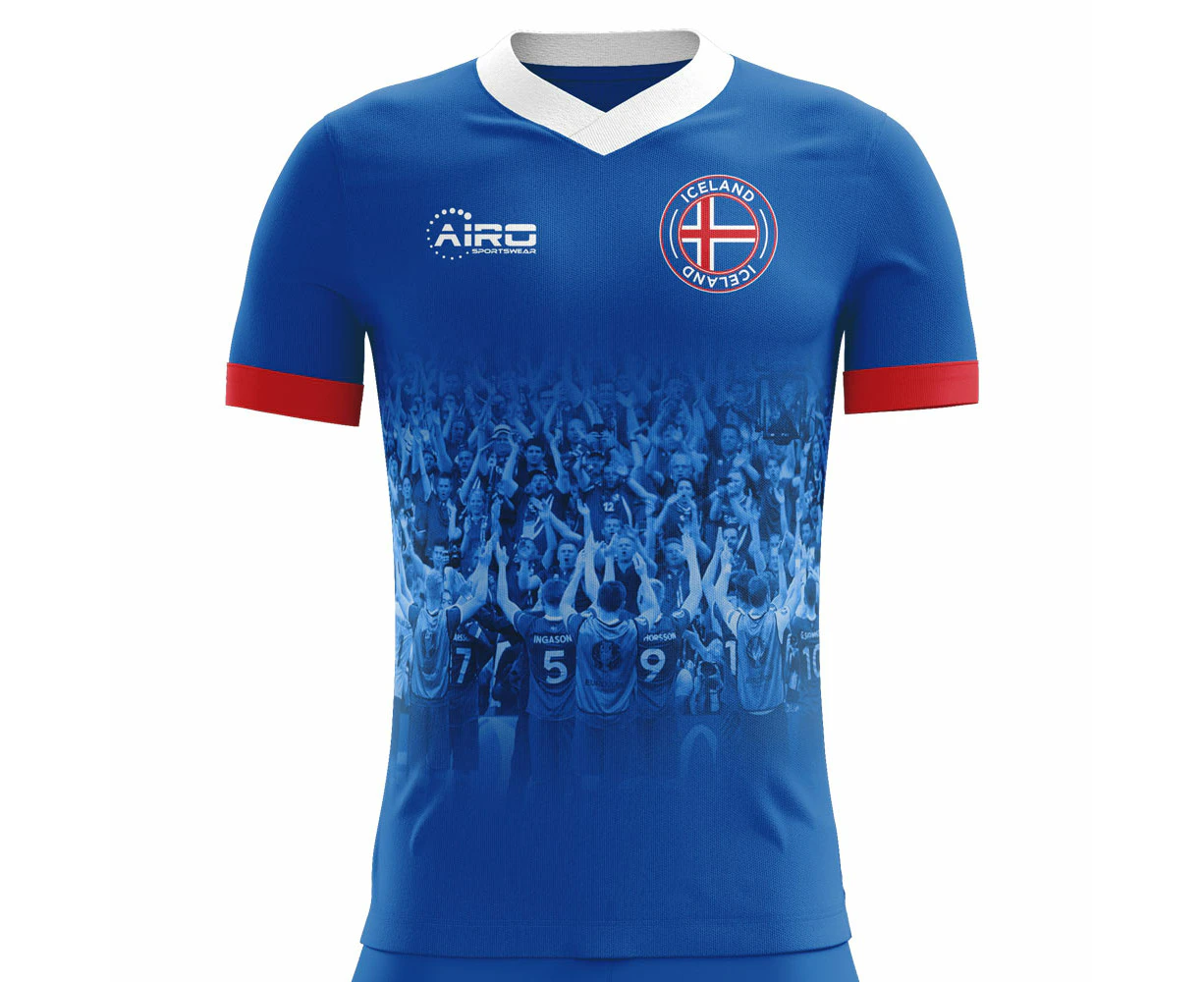 2023-2024 Iceland Supporters Home Concept Football Shirt - Kids (Long Sleeve)