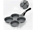 Non-Stick Fried Egg Pan, 18cm Kitchen Utensil Burger Frying Pan, 4 Hole Multipurpose Frying Pan, Omelette Pan