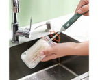 Cup Brush Household Kitchen Sponge Replaceable Long Handle Cleaning Tool For Insulation Cupsblackish Green