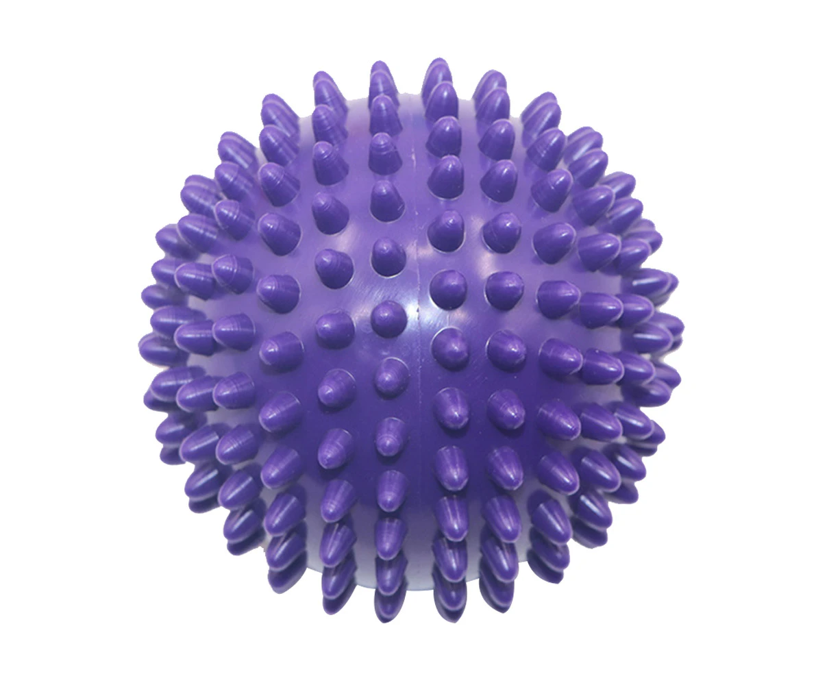 Hard Spiky Massage Ball for Pain Relief - Reflexology, Neck - Lacrosse Ball Massage On Sore Muscles - Foot Ball & Spiky Ball-Purple-massage ball