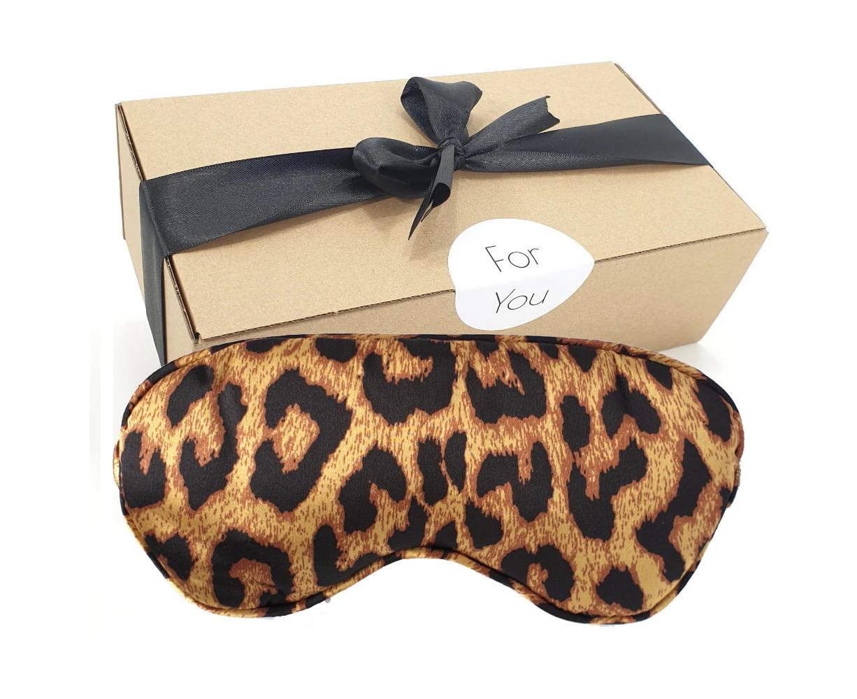 Gift Box - Rosy Lane Leopard Sleep Eye Mask - Super Soft