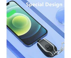 1200mah Keychain Phone Charger, Mini Power Emergency Pod Compatible with Iphone or Type-c Fast Charging Power Bank Keychain
