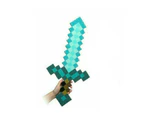 Kids Large Minecraft Sword Pick Axe Weapon Plush Toy - Sword