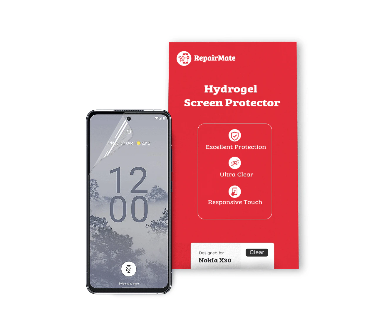 Nokia X30|X30 5G Compatible Hydrogel Screen Protector Full Cover [2 Pack] - (2 X Front + 2 X Back) Protector