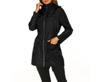 ICB Women's Midi-Length Rain Jacket - Black