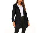 ICB Women's Midi-Length Rain Jacket - Black