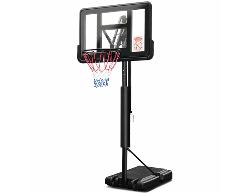 Basketball Hoop Stand System Ring Portable Net Adjustable 3.05M - Black